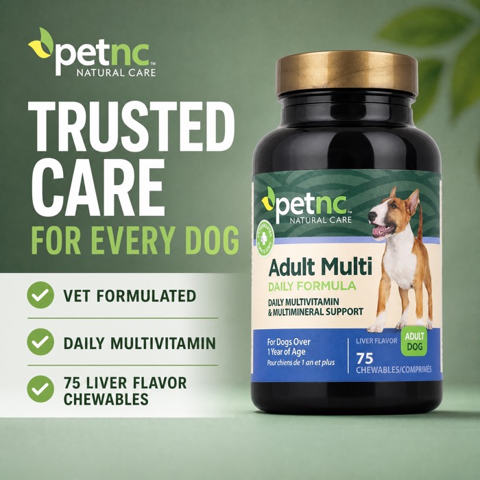 PetNC Natural Care ad creative: Adult Multi daily vitamin for dogs